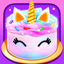 Unicorn Cotton Candy Cake Icon