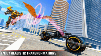 Flying Bat Bike Robot Games 3D screenshot 3