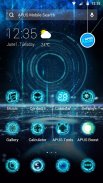 Blue Neon Future Tech -- APUS launcher theme screenshot 0