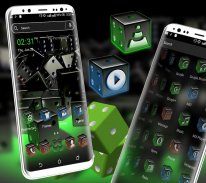 3D Dice Neon Launcher Theme screenshot 2