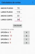 Calculadora de cortes screenshot 2