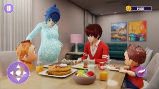 임신 한 엄마 시뮬레이터 : 애니메이션 소녀 가족 생활 screenshot 3