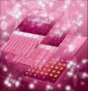 Pink Christmas GO Keyboard screenshot 1