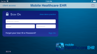 Mobile Healthcare EHR client p screenshot 1