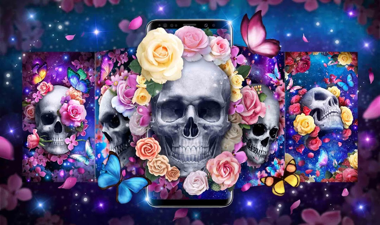 Pink Roses and Skulls Wallpapers  Top Free Pink Roses and Skulls  Backgrounds  WallpaperAccess