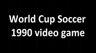 World Soccer Cup 1990  (Video Game) screenshot 0