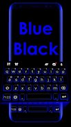 Blue Black Tema de teclado screenshot 4