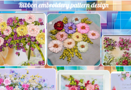 Ribbon embroidery pattern design screenshot 1