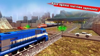 ट्रेन रेसिंग खेलों 3 डी 2 प्लेयर screenshot 1