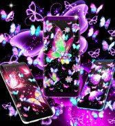 Neon butterfly glow wallpapers screenshot 0