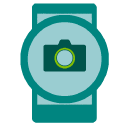 Kamera mit grossem Druckknopf Icon