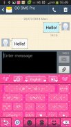 สีชมพูความรัก GO Keyboard screenshot 5