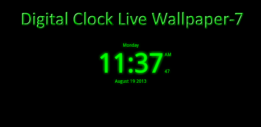 Digital Clock Live Wallpaper-7 3.02 Download Android APK | Aptoide