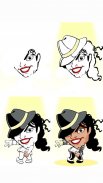 Easy how to draw a face of michael jackson anime screenshot 0