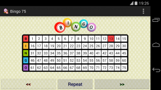 Bingo 75 screenshot 1