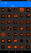 Flat Black and Orange Icon Pack v4.0 Free screenshot 22