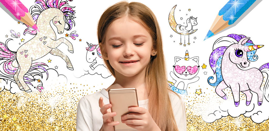 Unicórnio Para Colorir Glitter - Baixar APK para Android