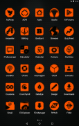 Orange and Black Icon Pack Free screenshot 8