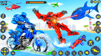 Shark Robot Car Transform Game screenshot 6