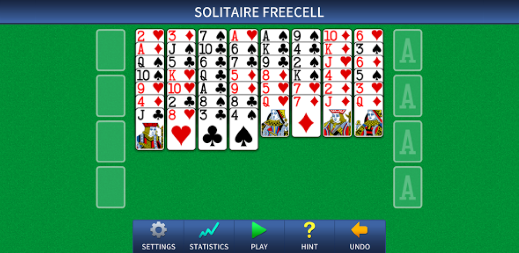 Freecell Solitaire: gratis kaartspel, online te spelen zonder