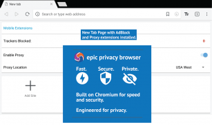 Epic Privacy Browser: AdBlock, almacén, VPN gratis screenshot 10