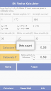 FIS Ski Radius Calculator screenshot 1