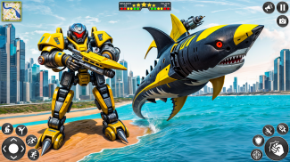 Shark Robot Car Transform Game screenshot 10