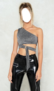 Women Crop Tops Photo Suit screenshot 0