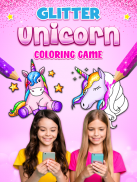 Unicorn Coloring Book Glitter screenshot 9