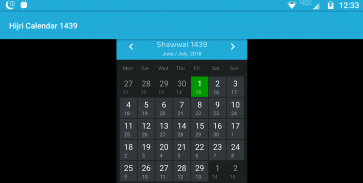 Hijri Calendar 1439 2018 screenshot 3