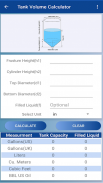 Tank Volume Calculator App screenshot 1