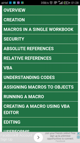 Learn Excel Macros Complete Guide Offline 1 0 0 Download Android Apk Aptoide