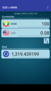 US Dollar to Myanmar Kyat screenshot 2