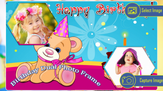 Birthday Dual Photo Frames screenshot 0