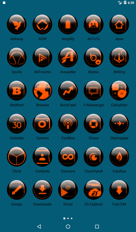 Orange Glass Orb Icon Pack