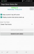 Days Since in Status Bar screenshot 0