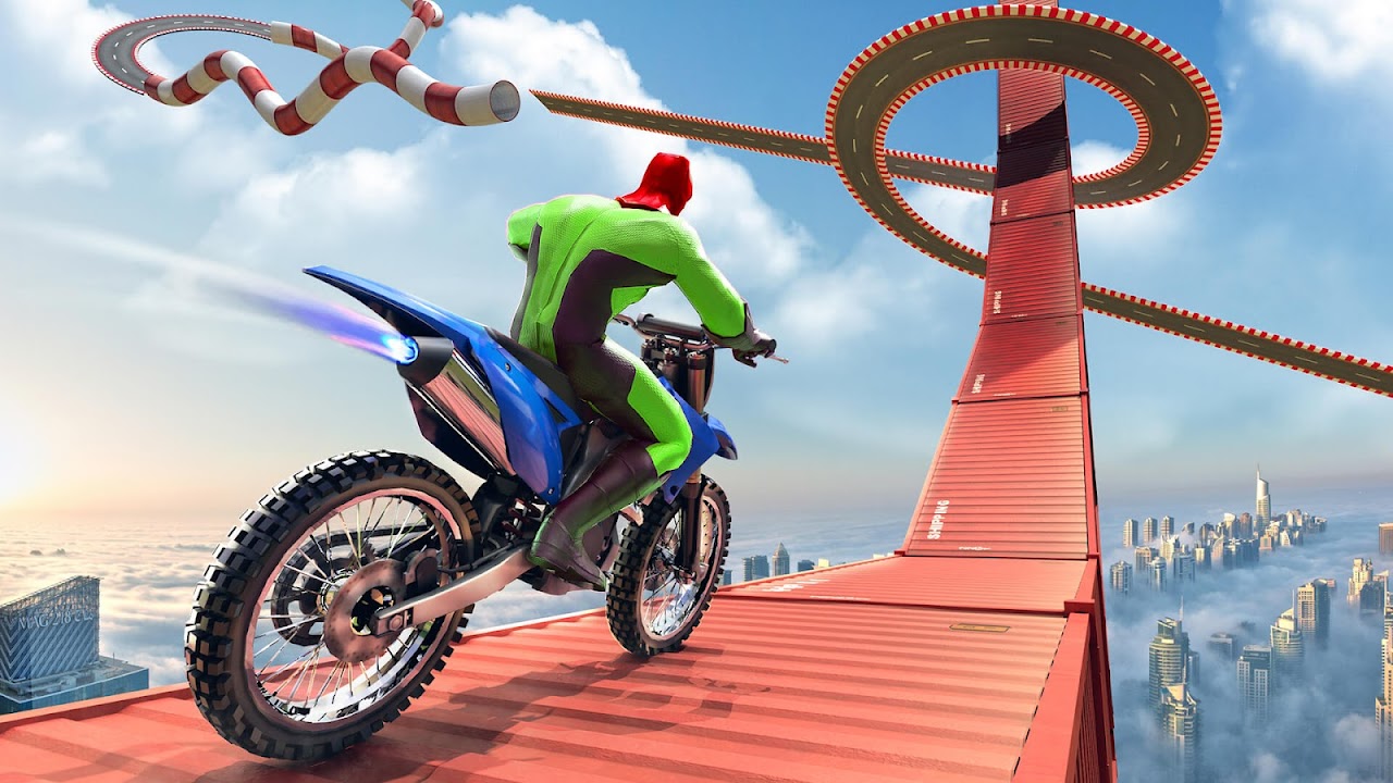 Jogos de bicicleta acrobacias de motocicleta versão móvel andróide
