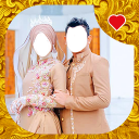 Modern Muslim Wedding Couple Icon
