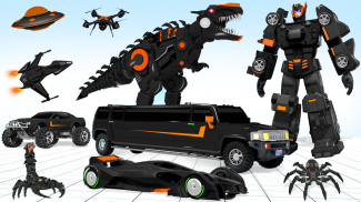 Limo Car Dino Robot Car Game screenshot 7