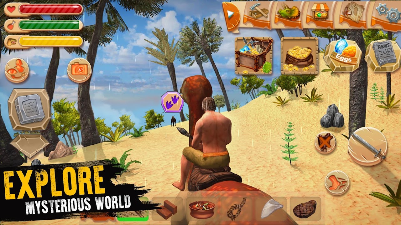 Download do APK de Ilha de sobrevivência de dinossauro - The Craft para  Android