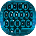 Neon Keyboard blau frei Icon