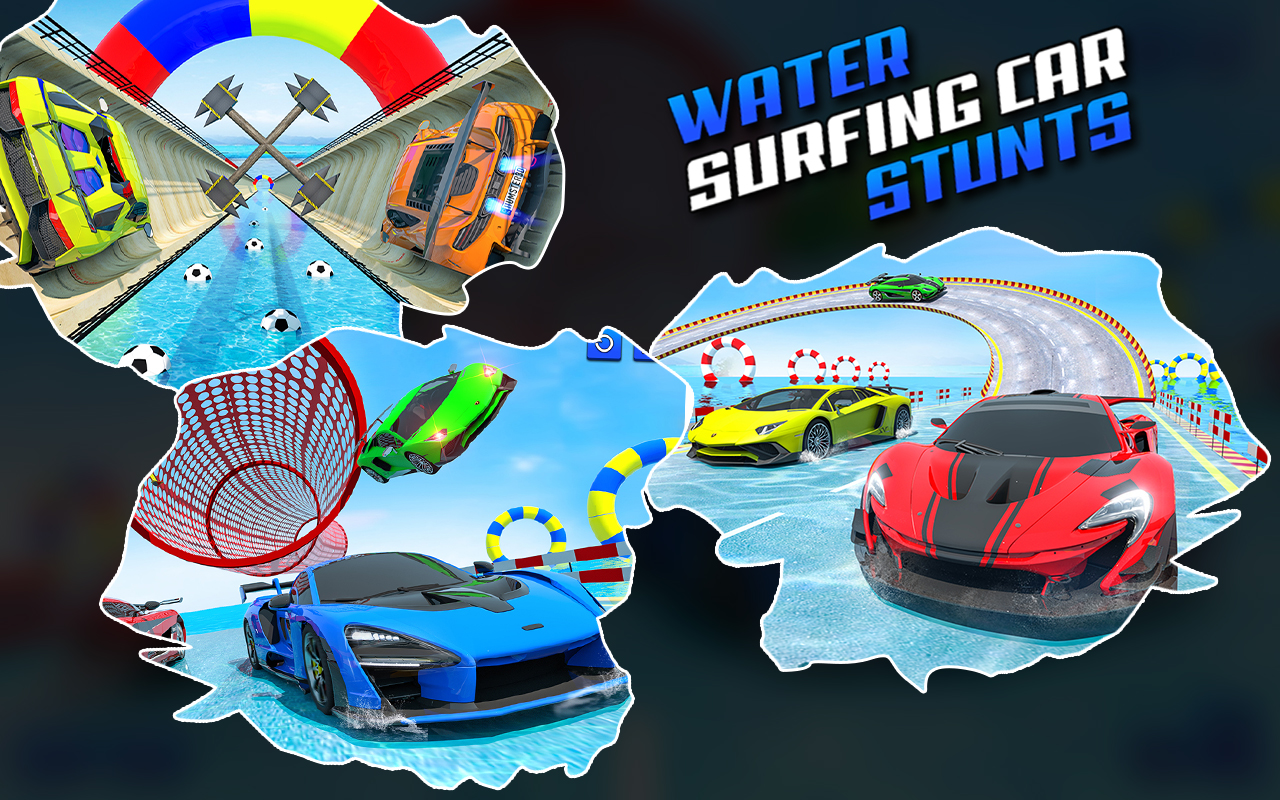 Water Slide Car Race - Water Surfing Stunts 🕹️ Play Now on GamePix