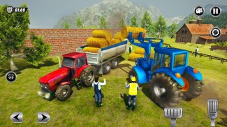 Tractor Trolley Farming Transport: Offroad Drive screenshot 8