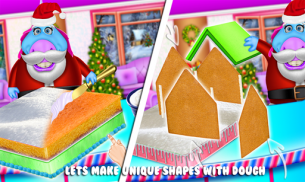 DIY जिंजरब्रेड हाउस केक निर्माता! पाक कला खेल screenshot 0