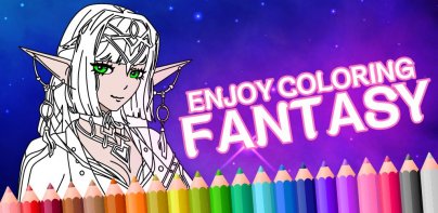 Fantasy Love Coloring Book