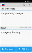 Filipino Cebuano Translator screenshot 0