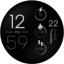 Digital Minimal Watch Face IO