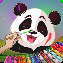 Panda Coloring Book Icon