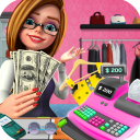 Shopping Mall Girl Cashier Game - Cash Register Icon