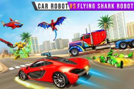 Police Shark Robot Car Game screenshot 10